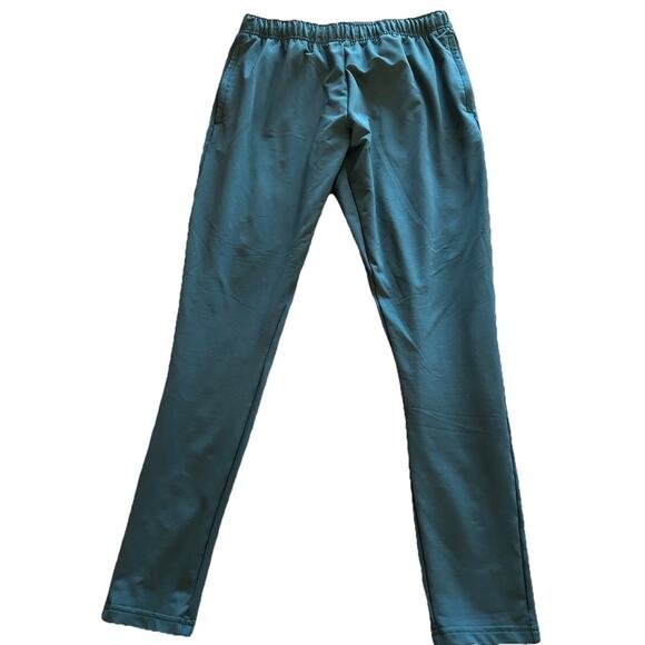 GYMSHARK Mens Sz Medium Teal Blue Activewear Tapered Leg Joggers Elastic Pants - Picture 1 of 10